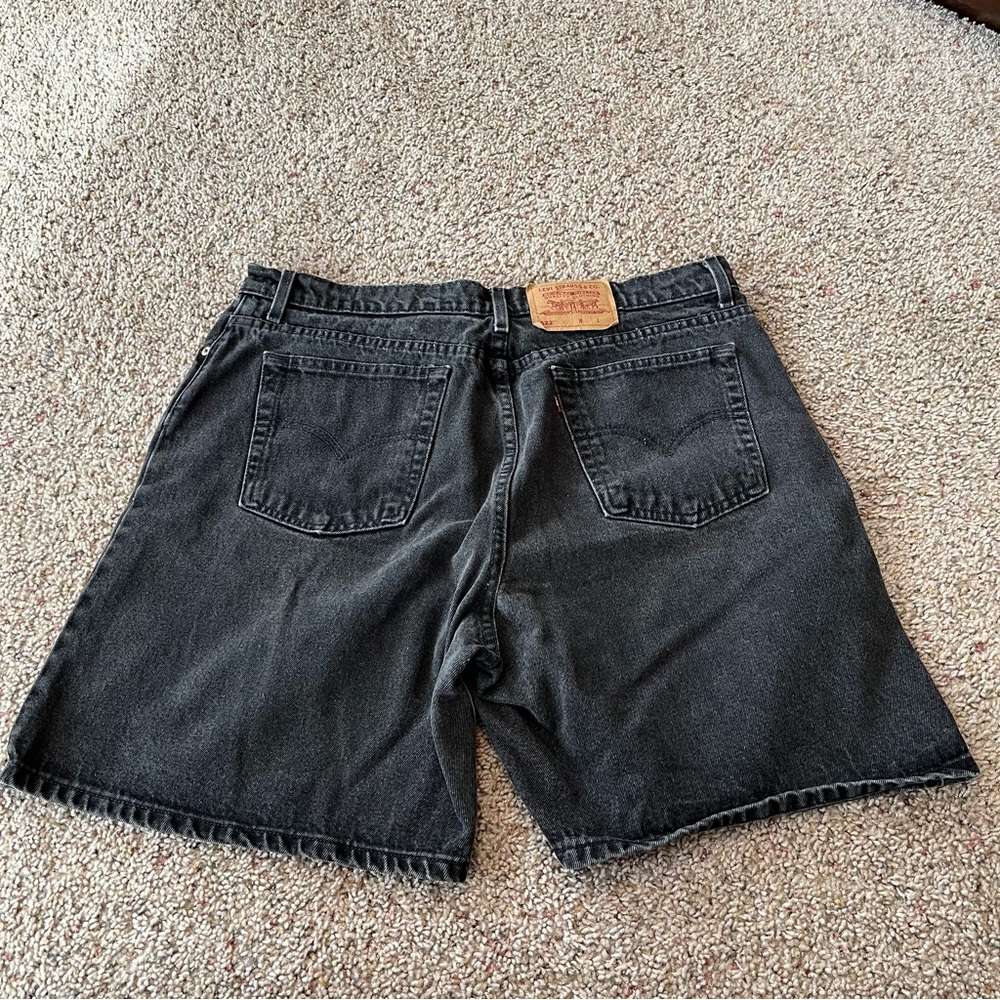 Levi’s Jean Shorts 90s High Rise Black Denim